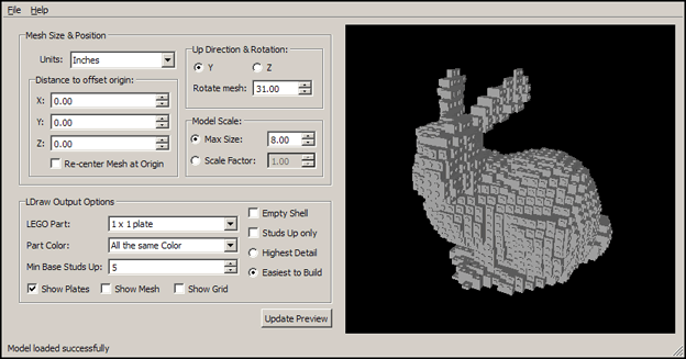 Ldraw to online stl